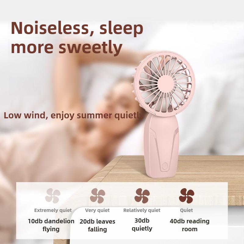 Portable Handheld Small Fan ABS Lightweight Cute Appearance USB Rechargeable Mini Fan for On Go Cooling Portable Mini Pocket Fan