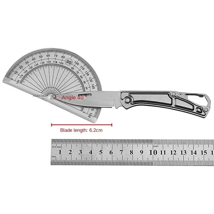 Pocket Fruit Knife, Stainless Steel Folding Outdoor Knife with Non-slip Handle for Kitchen Accessories