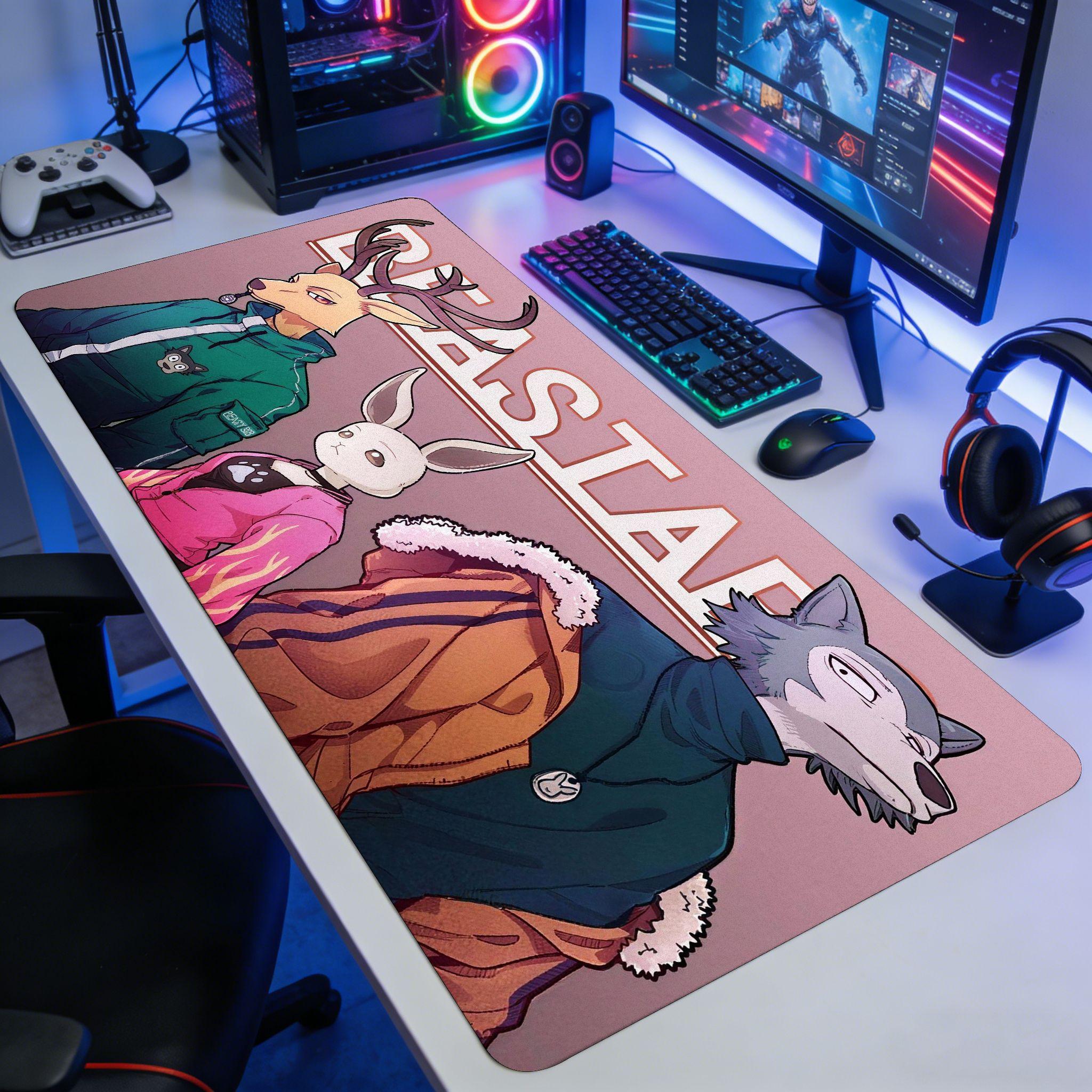 Cartoon Beastars Mouse Pad Tablet Mouse Pad Laptop Xl Desktop Mouse Mat Cute HD Printing Gaming Keyboard Pad 300x800x2mm