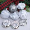 8PCS/Box 8CM Christmas Hanging Balls Shatterproof Electroplated Painted Christmas Tree Ornament Plastic