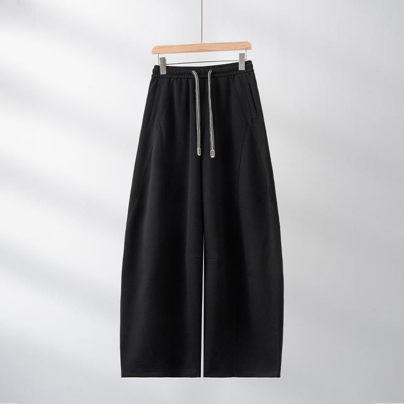 Women Curved Wide Leg Sweatpants Loose Straight Casual Pants Autumn Winter Slimming