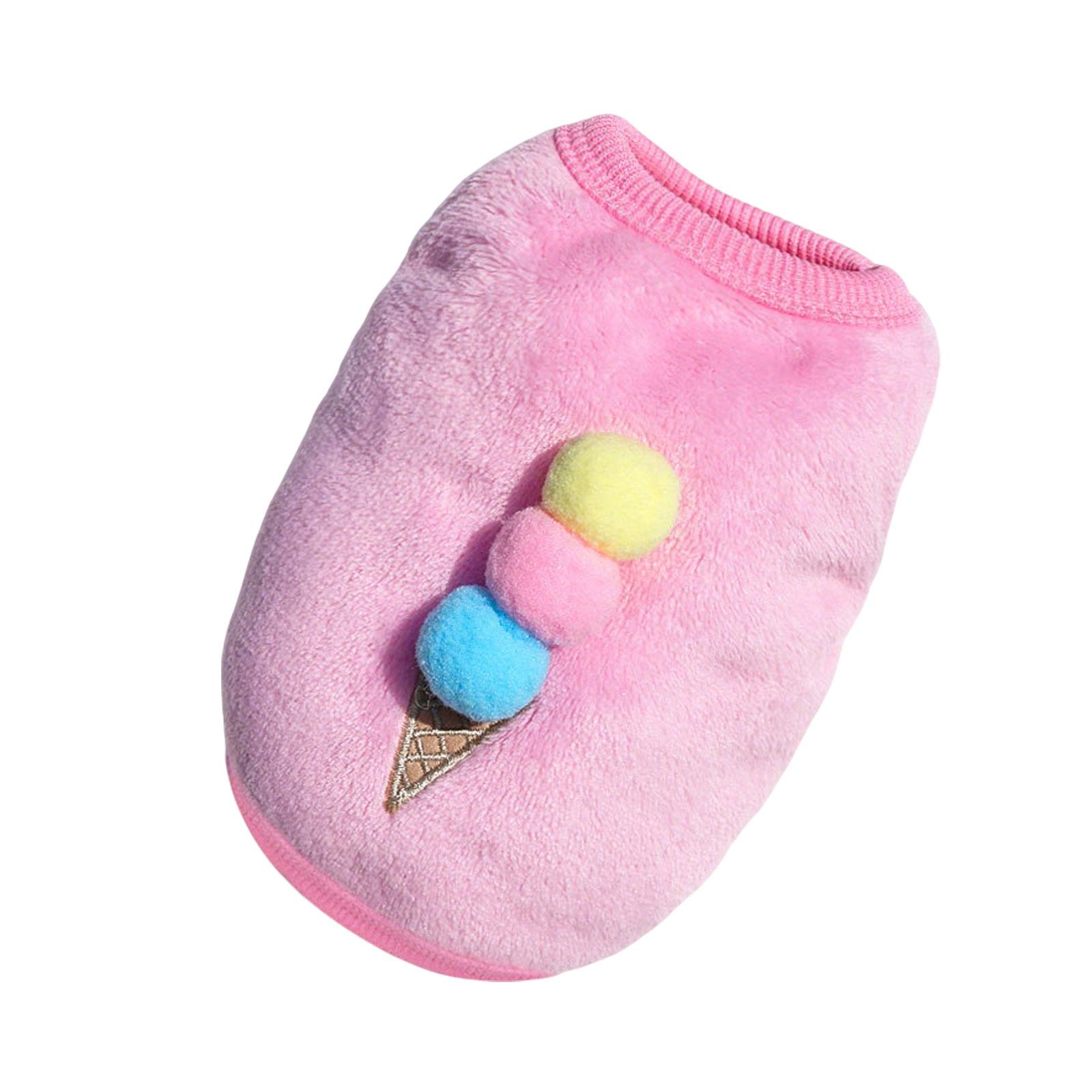 

Чарівний Фланелевий Жилет для Домашніх Тварин з Мультяшним Малюнком: Теплий м який одяг без рукавів для маленьких цуценят і кошенят, сумісний з Teacup, Teddy, XS рожевий