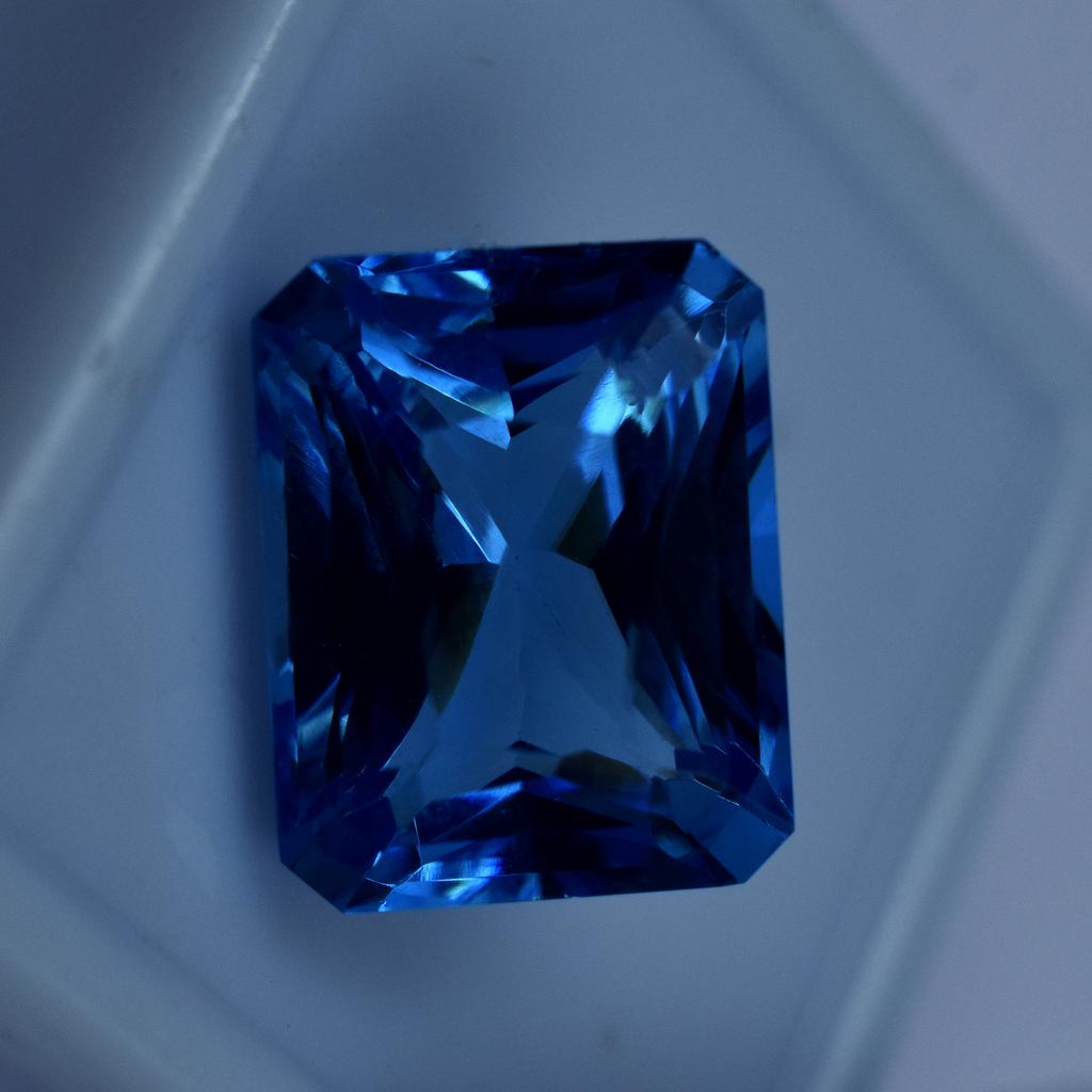 Natural Sapphire CERTIFIED Emerald Cut 12.03 Carat Blue Sapphire Loose Gemstone AR-620