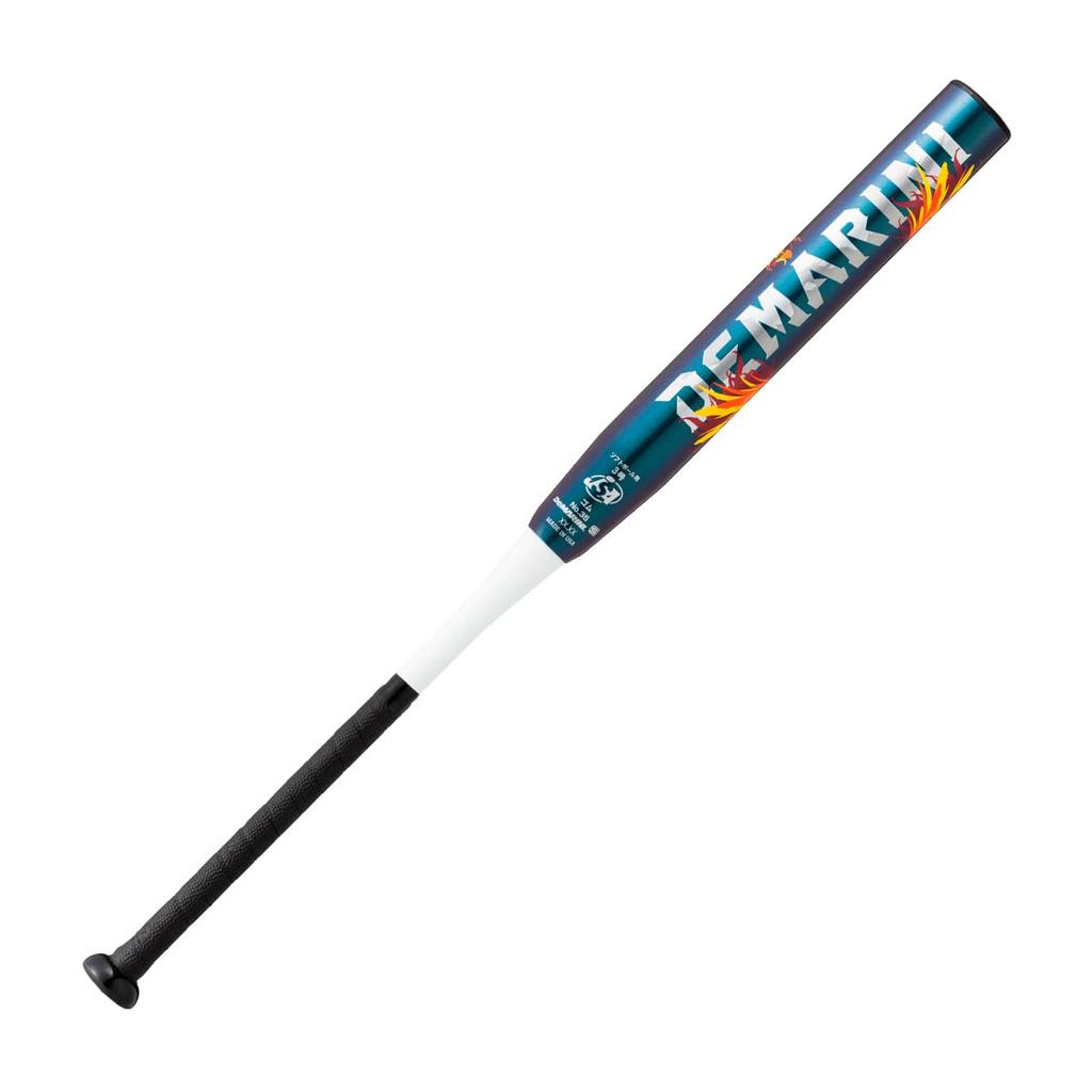 DeMARINI PHENIX Softball Bat Top Navy X WBD24240108365 H&H (Rubber No. 3), Balance, 83cm/650g Average, White,