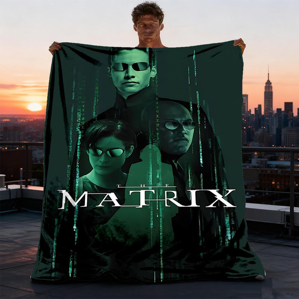 1pc Matrix, Neo Outdoor Flannel Throw Blanket Soft, Lightweight & Warm