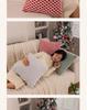 Diamond Check Jacquard Plush Christmas Pillowcase - Decorative Cushion Cover for Living Room, Bedroom, Sofa