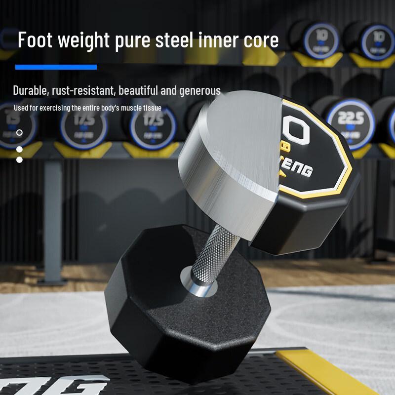 Steel Dumbbell Set with Storage Rack
