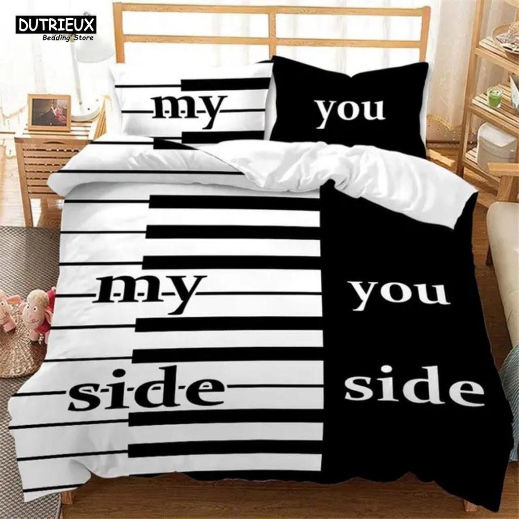 Nový moderní bílý povlak na peřinu 3 ks Měkký polyester Královská velikost Král Plná velikost Sada povlaků na peřinu s povlaky na polštáře Dvojitý povlak na peřinu pro pár
