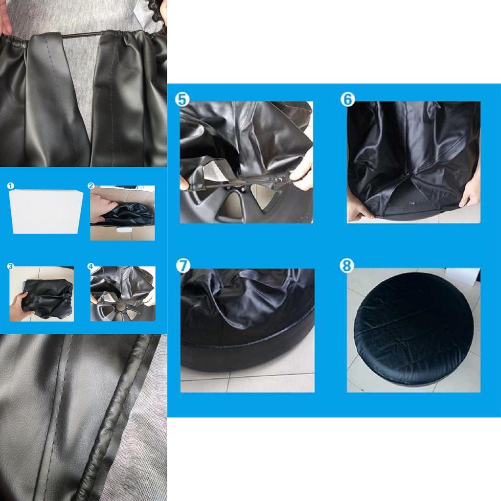 Luxurious Heavy-duty Pvc Leather Universal Spare Wheel Tire Cover For Hummer