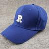 Hard Top R Letter Baseball Cap Solid Color Big Head Circumference Cap Color Women's Hat Deepened Large Size Women's Hat