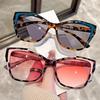 Outdoor Sunshade Sunglasses, Color Blocked Cat Eye Sunglasses, Fashionable, Simple, Versatile for Daily Use