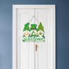 1pc St. Patrick's Gnome Door Sign - Wooden Welcome Decor for Irish Front Door, Farmhouse Porch, RV Indoor/Outdoor