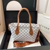 Women's Vintage Geometric Print Shoulder Bag   Lightweight PU Handbag with Detachable Strap & Zipper for Daily Use Crossbody Bag