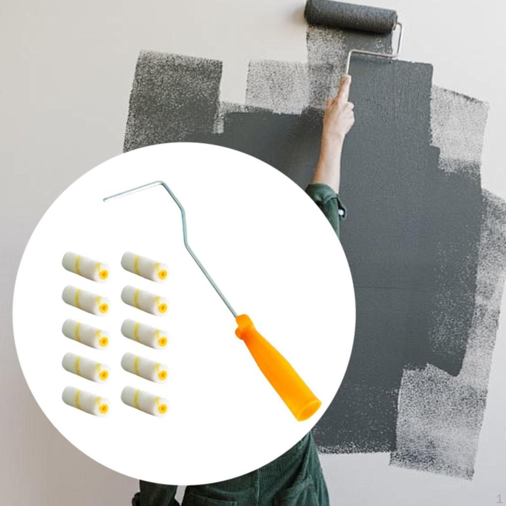 10 Pieces Mini Paint Roller Covers Painting Tools Wall Tool for DIY