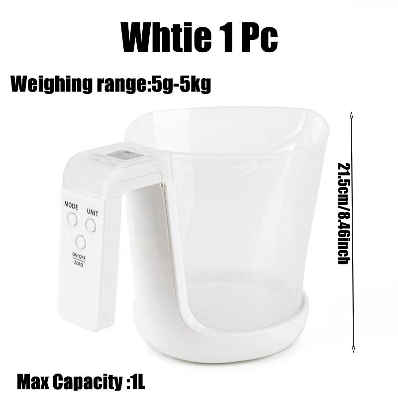 Kitchen Scales with LCD Display Digital Beaker Electronic Tool Hostweigh Measuring Cup Temperature Weight Measurement Cups