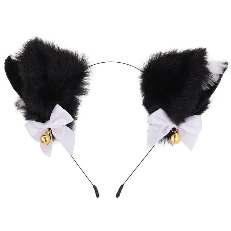 Cat Ears Bell Headband - Cosplay Catwoman Hair Accessory for Christmas & Halloween