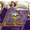 Minnesota Vikings Print Flanelovádeka Vysoká Kvalita Teplá Pohodlná Přikrývka pro Všechna Roční Období Perfektní jako Dárky Domácí Dekor