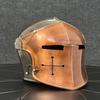Black Copper Helmet Barbuta Knight Visor Warrior 18g Steel Helmet Dual Tone Barbuta LARP Cosplay,