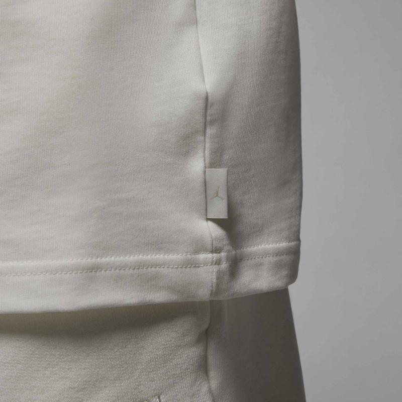 Jordan Wordmark Series Solid Color Fashion Versatile Casual Short Sleeve T-Shirt Men Tops Sail-White HF3448-133