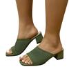 Spring And Summer Mid Heel Women Sandals And Slippers Flying Woven Breathable Mom Slippers For Women Mukluk Slippers For Women