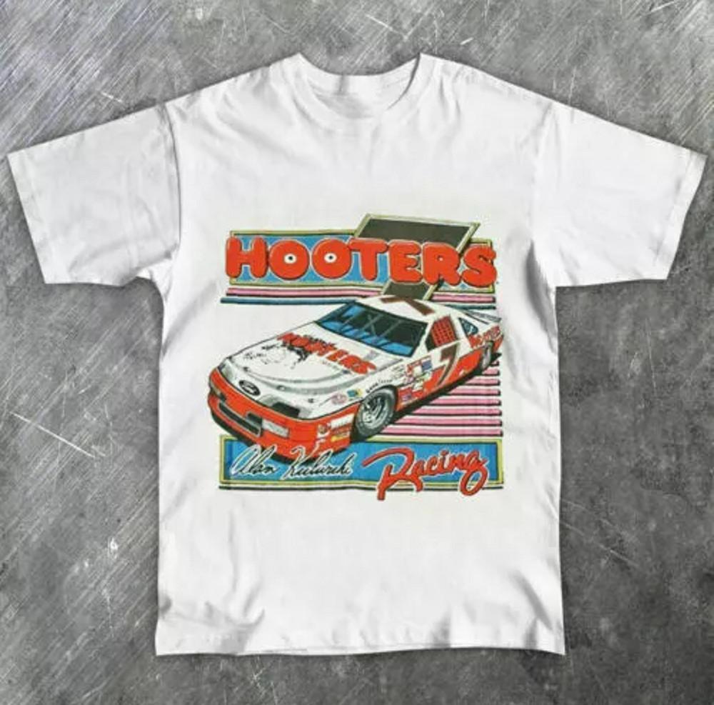 Vintage Alan Kulwicki NASCAR Hooters Racing Tee T-shirt Size S5XL L