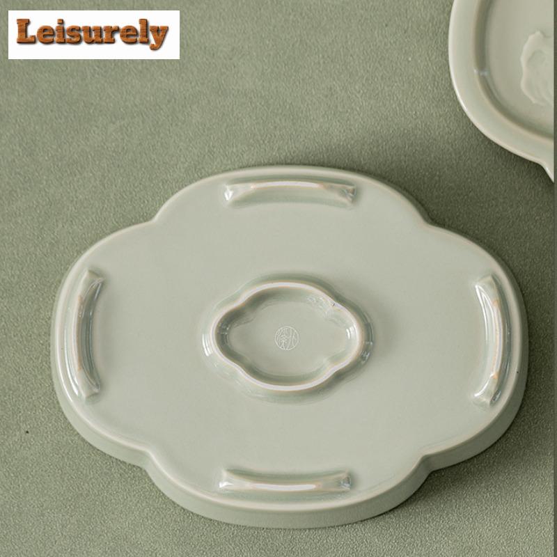 Beixitang Asiatischer Apfeltee Boot Haushalt Keramik Trockenbrühplattform Handgefertigte Kanne Wasserspeicher Kleines Tablett Set Zubehör