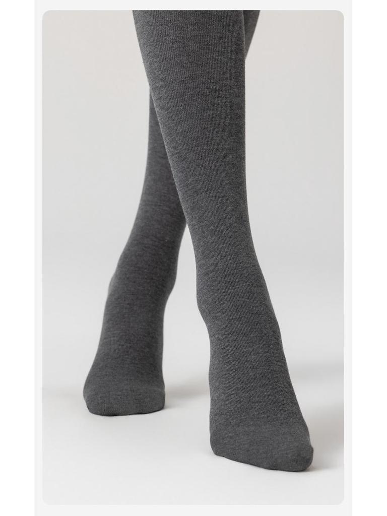Korean-Style Fleece-Lined Cotton Leggings with Tummy Control and Long Socks for Women, Perfect for Autumn and Winter