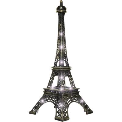 Lumină LED Turnul Eiffel Paris Decorațiuni Nuntă Arhitectură Artizanat Metalic Model Vintage Decorațiune Birou Suveniruri Călătorie Cadou