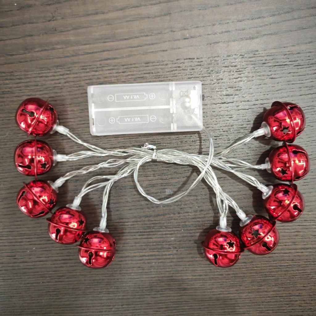 "LED Iron Bell String Lights - Colorful Christmas and Birthday Decorations"