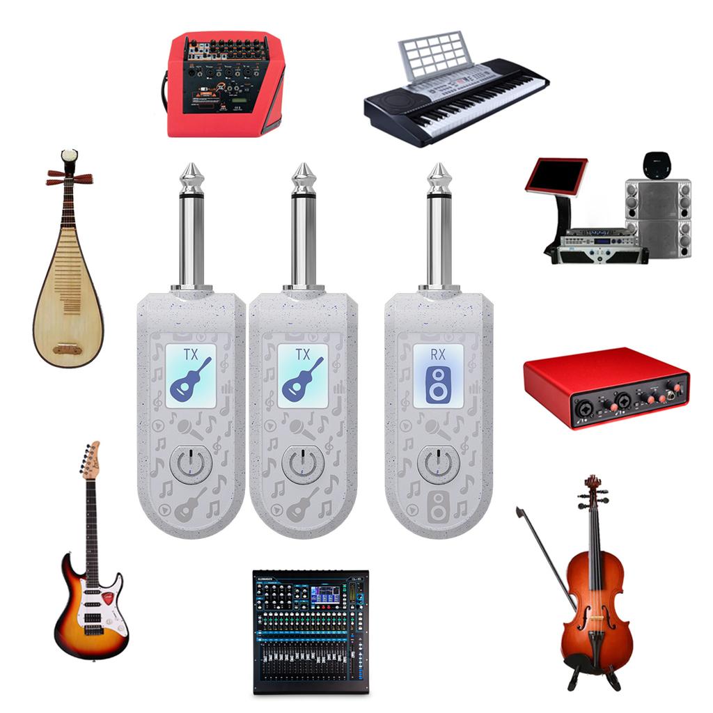 2.4G Guitar Wireless Transmission System with Precise Sound Rechargeable Digital Guitar System for Electric Guitar & Bass