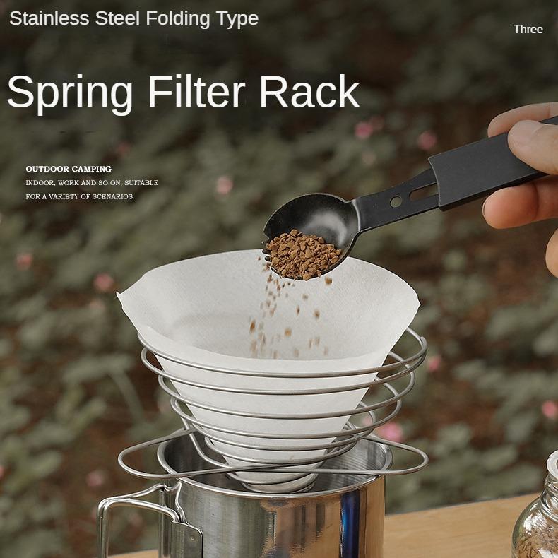 Kaffee Tropf Halter Kaffee Filter Tasse Outdoor Camping Klapp Trichter Filter Tasse Edelstahl Übergießen Kaffee Filter