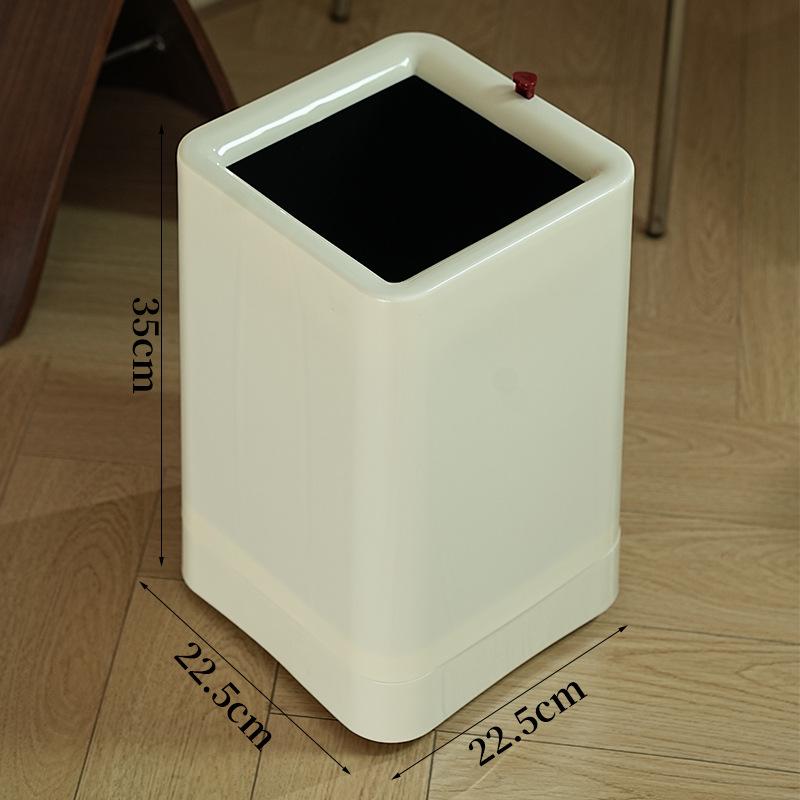 Large Capacity Lidless Trash Can for Home, Office, Kitchen, and Bathroom