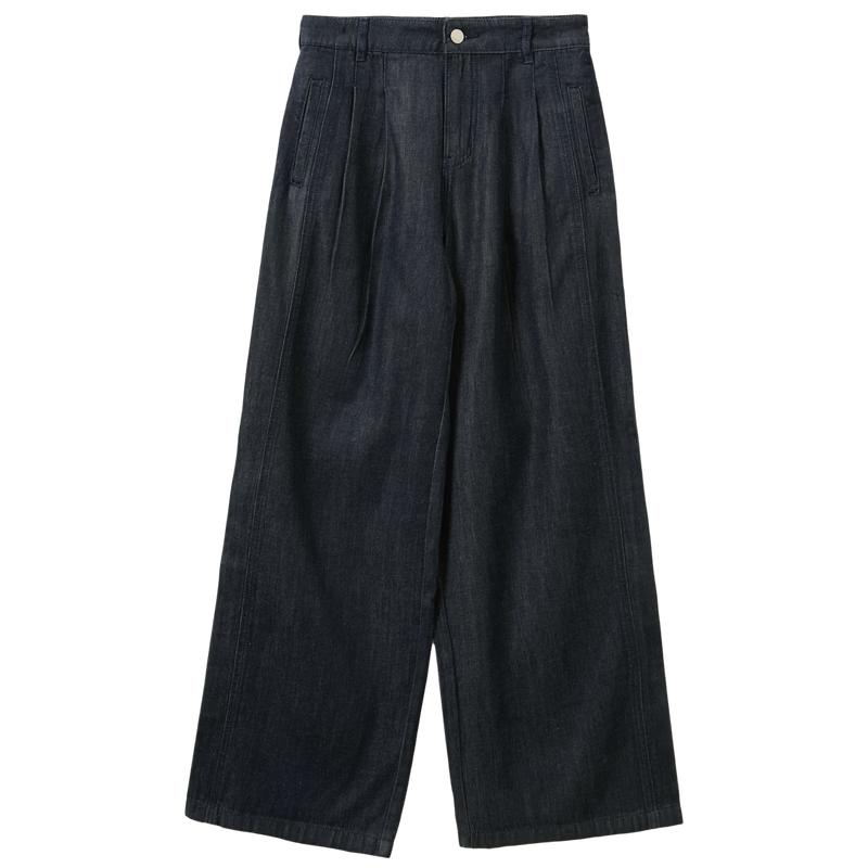 Sancai Women s Loose Wide-Leg Denim Jeans M