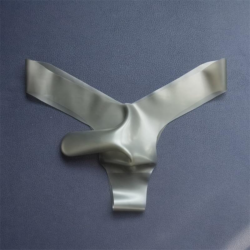 Latex Penis Sheath Thong Men'S Fetish Lingerie Panties Exotic Sexy Bullet Separation Underwear Gay Sissy Translucent Nightwear