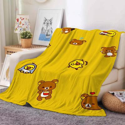 Cartoon Cute R RilakkumaS Blanket For Sofa Office Bed Plane Travel Sleep Read Relax Camping Soft And Warm