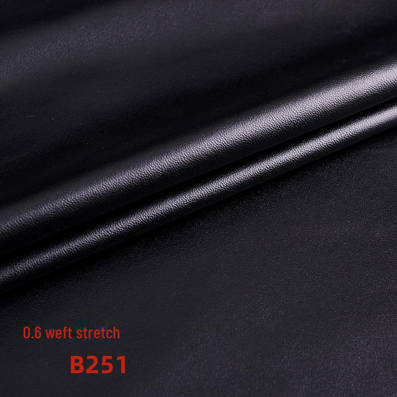 Elastic Lamb Grain PU Faux Leather Fabric - Waterproof and Wash-Free Imitation Leather for Clothing and Accessories