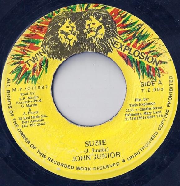 7inch Record JOHN JUNIOR Suzie TE002 Twin Explosion 1987 Jamaica Reggae Ska Dub Used