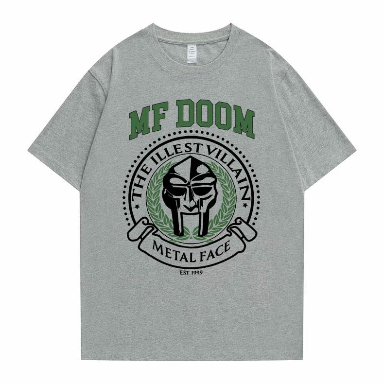 Rapper Mf Doom Madvillain The Illest Villain Metal Face Graphic Print T-shirt Male Casual Oversized Tshirt Men Hip Hop T Shirts