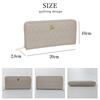 Crossmarberry Long Easy To Large Round Zipper Ivory Women's Wallet, Cute, Use, Capacity, Closure, Stylish, High-Quality Look, Quilted, Simple, Casual,