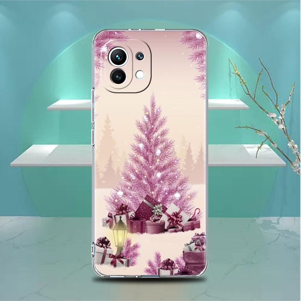 Snowflake Snow Christmas Clear Case For Xiaomi Mi Poco X3 NFC M3 Pro F3 F1 11 Lite 12 Note 10 11T 9T Transparent Phone Cover