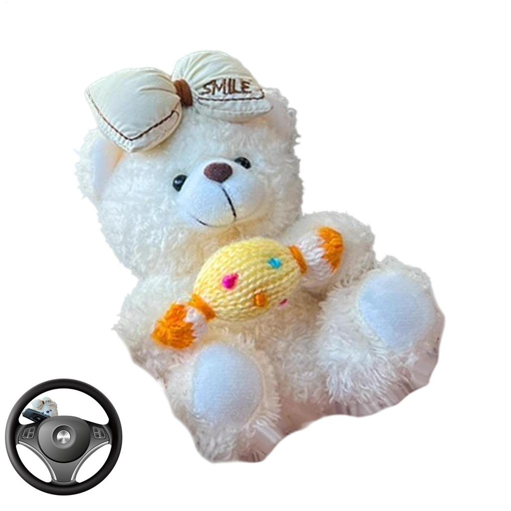 Car Plush Decoration, Wiper Shift Handle Decoration Doll | Creative Car Plush Bear Doll
