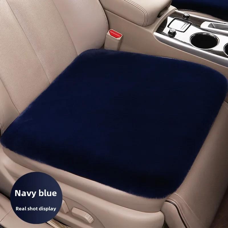Sheepskin Car Seat Cushion Seat Covers Universal Fur Car Seat Cushion Winter Warm Car Seat Cover Automobile Interior Accessory