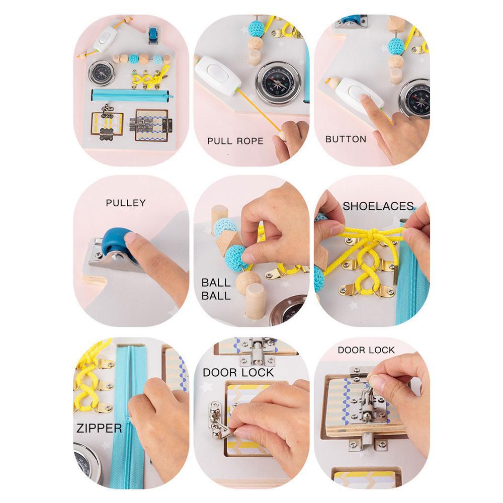 Educational Montessori Sensory Manipulative Board