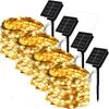Outdoor Solar String Light LED Fairy Garland Copper Wire Light Garden Yard Party Christmas Decoration Lamp 8 Mode