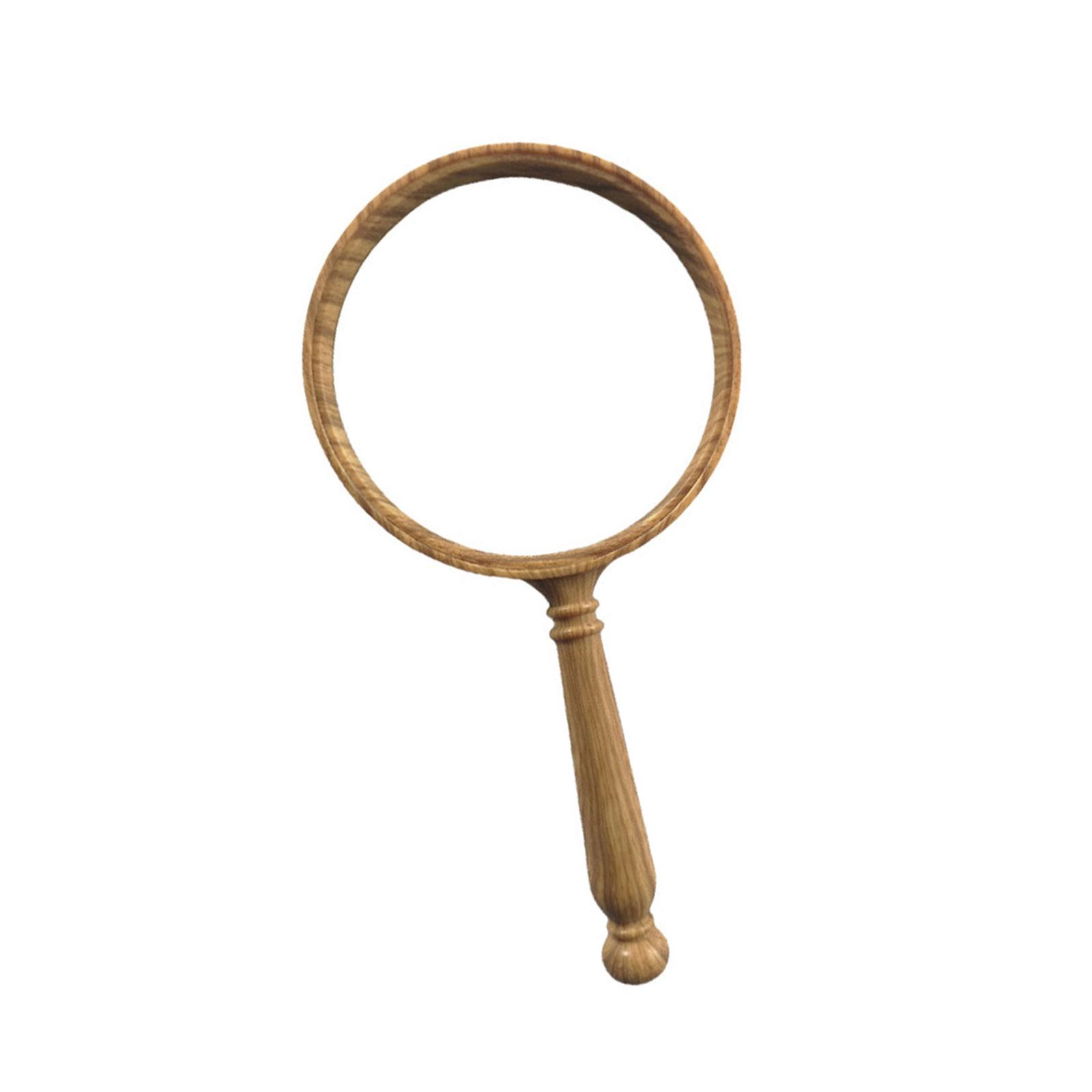 

Aspherical Lens 10X Magnifier with Retro Wooden Handle Not Fatigue Magnifying Glass for Detailed Observation Home Decors 80MM