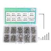 M2M3M4M5 304 Stainless Steel Round Headed Socket Head Bolts Assortment Kit,Bolts Flat Washers Nuts Set With Hex Wrenches