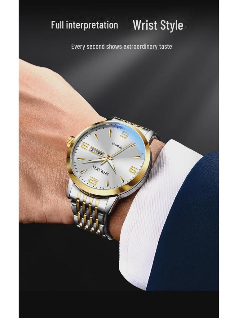 Men's Fully Automatic Luminous Calendar Watch - Mechanical Style, Waterproof, One-Piece Delivery