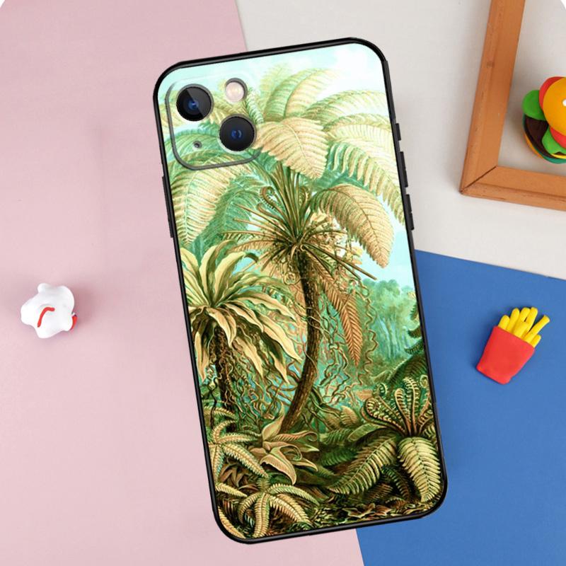 

Чехол для телефона с пальмой для iPhone 16 Pro Max 11 12 13 14 15 Pro Max Mini XR 16e 15 16 Plus Защитный корпус iPhone 15