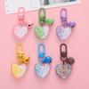 Heart-Shaped Bell Keychain Pendant - Peach Color Earphone Case Decoration