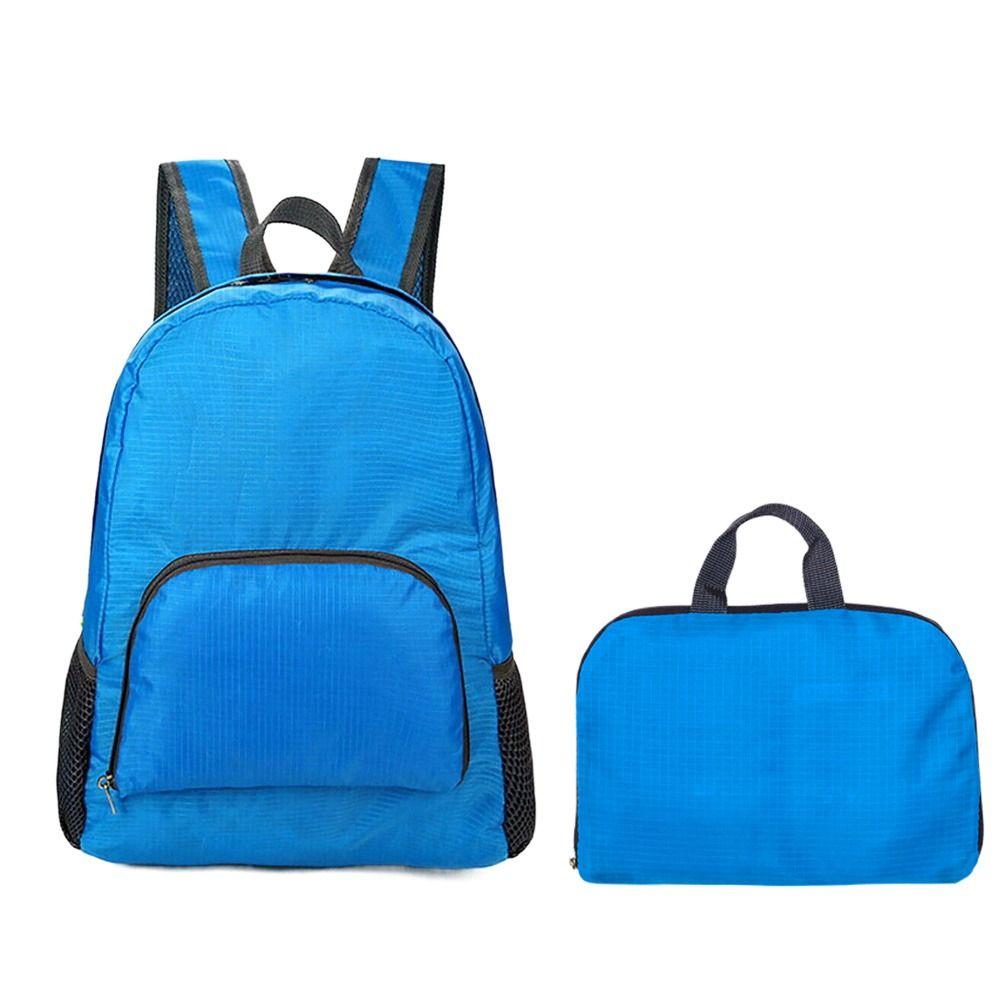 Portable Daypack Unisex Camping Outdoor Hiking Waterproof Bag Portable Daypack Foldable Travel Backpack Rucksack Waterproof Bag